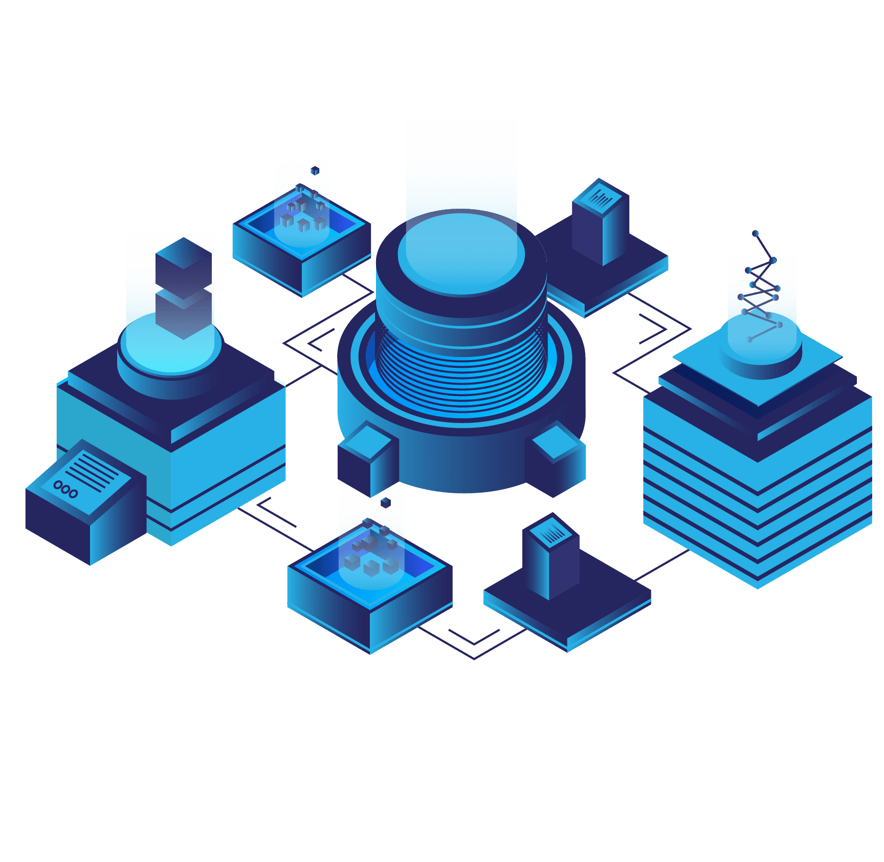 AI in business illustration