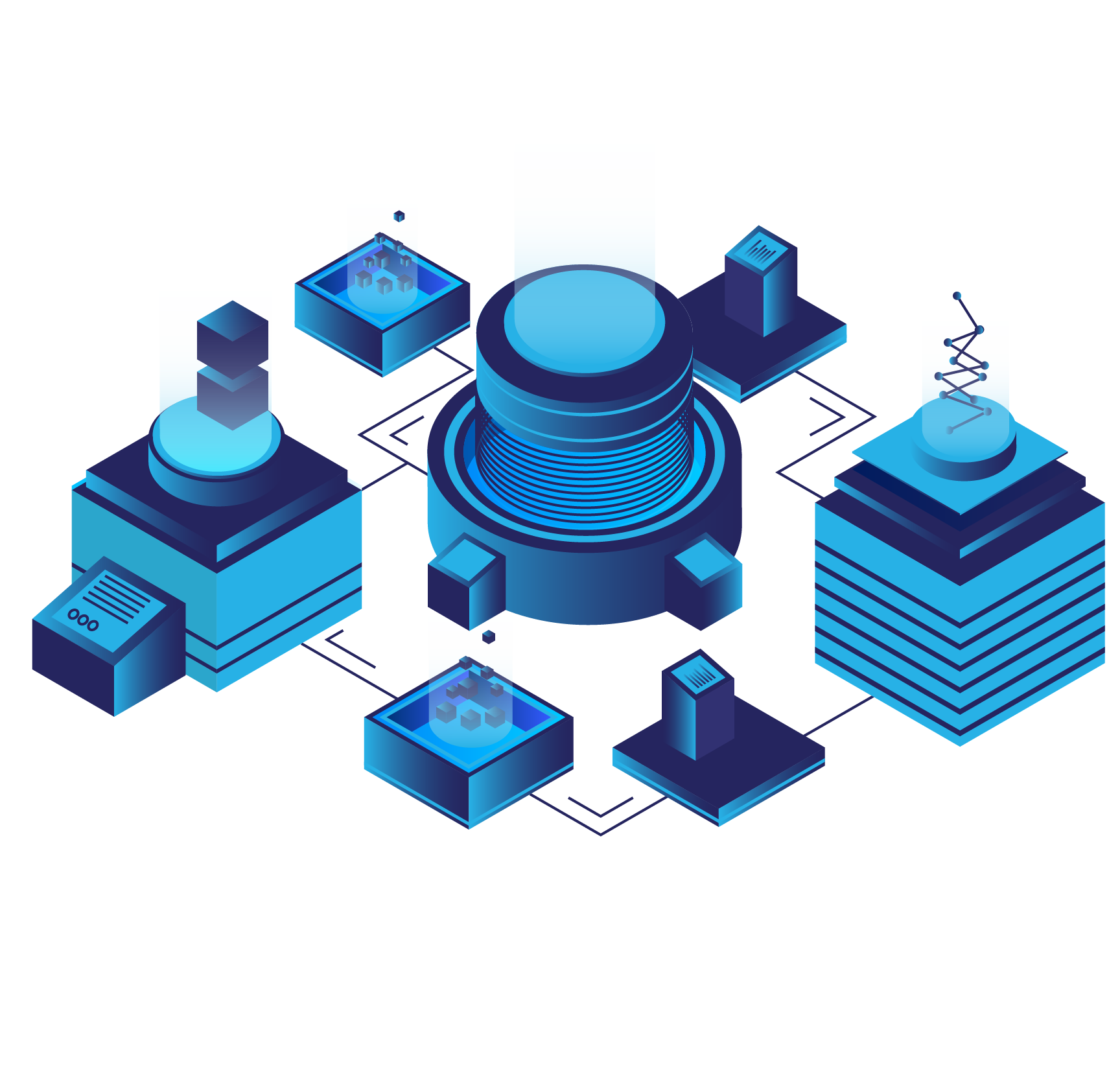 AI in business illustration